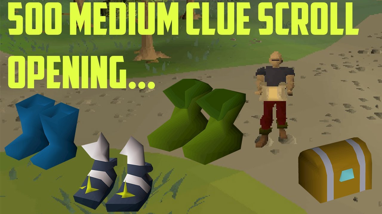 Loot From 500 Medium Clue Scrolls (13 Pairs Of Boots!) OSRS 2020