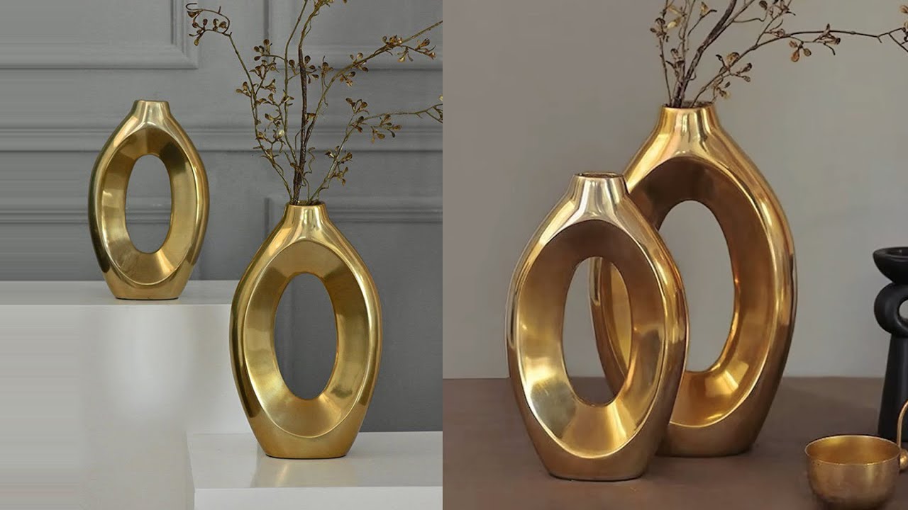 Stylish flower vase || Gypsum flower vase || Best out of waste