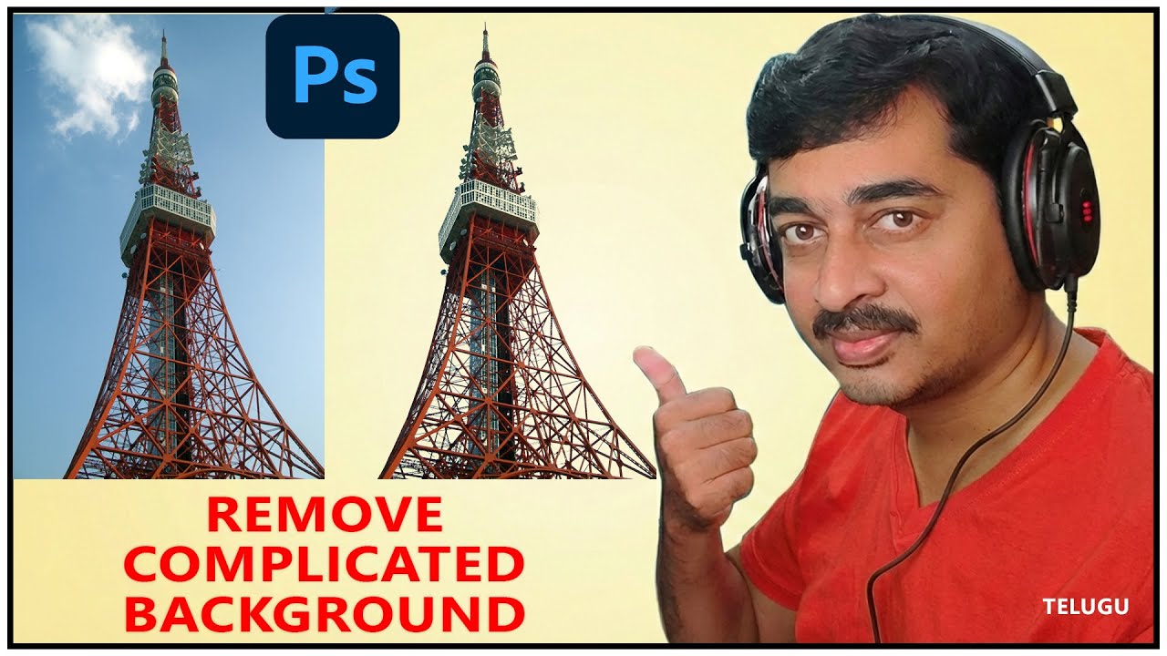 Photoshop Tutorial How to Remove Delete Complicated Background!
