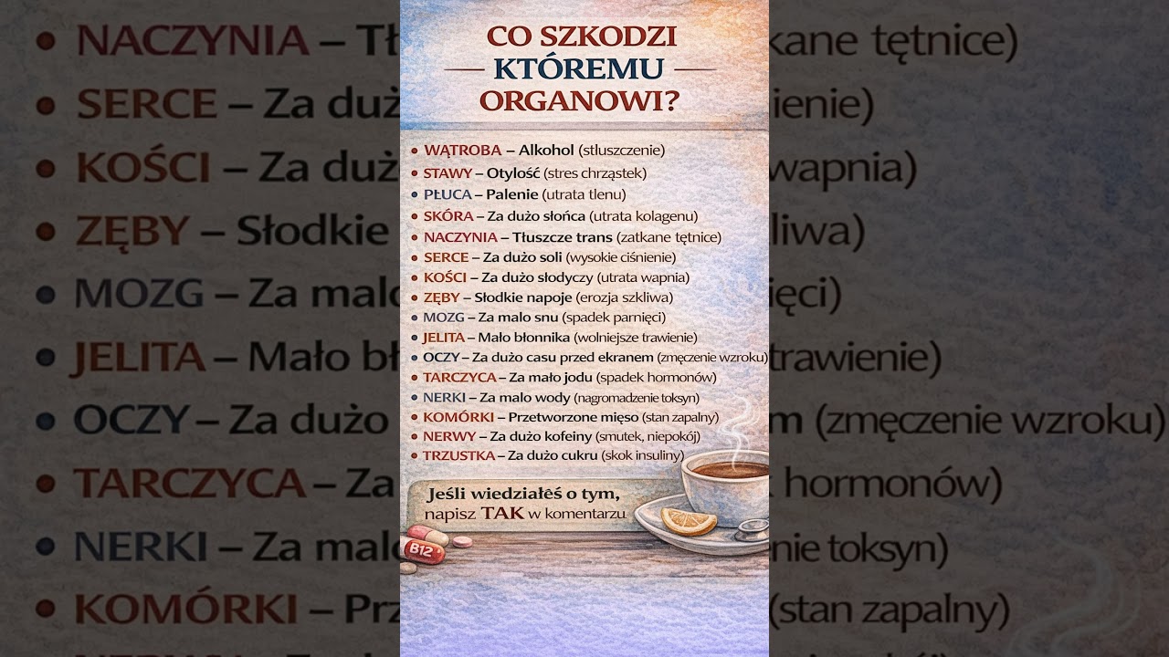 Zaskakujące rzeczy, kt&oacute;re szkodzą Twoim organom!