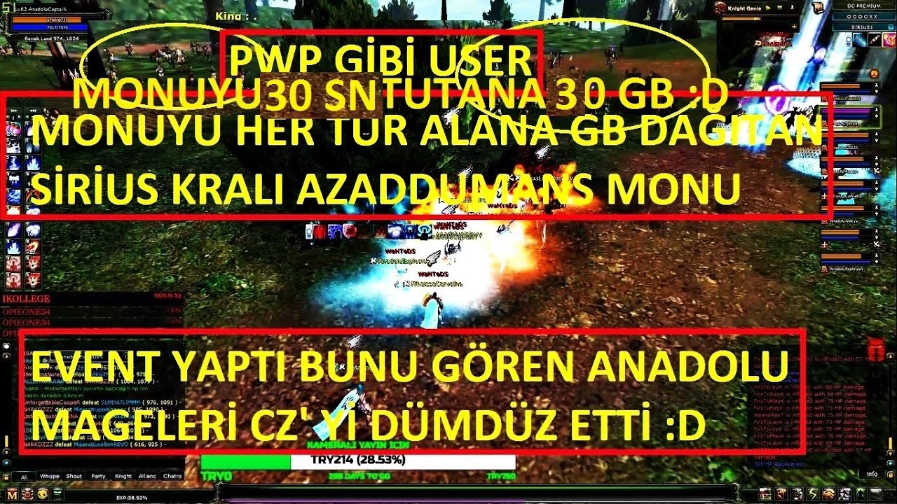 Sirius' da Event Monu' yu 30 Sn. Tutana 30 GB AZADDUMANS Anadolu Fırsatı Ka&ccedil;ırmadı :D -Knight Online