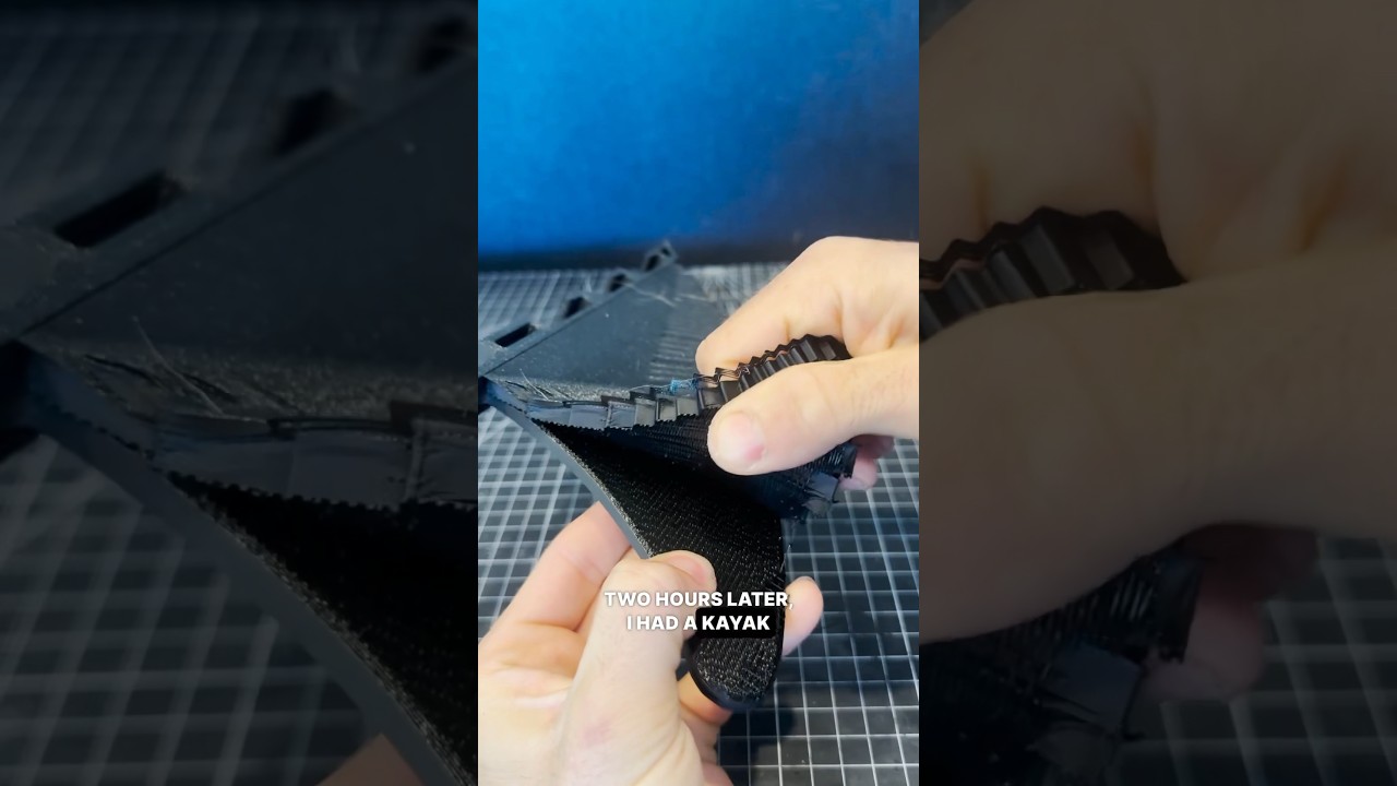 Fixing a kayak with 3D printing. #3Dprinting #DIY #vanlife #repair
