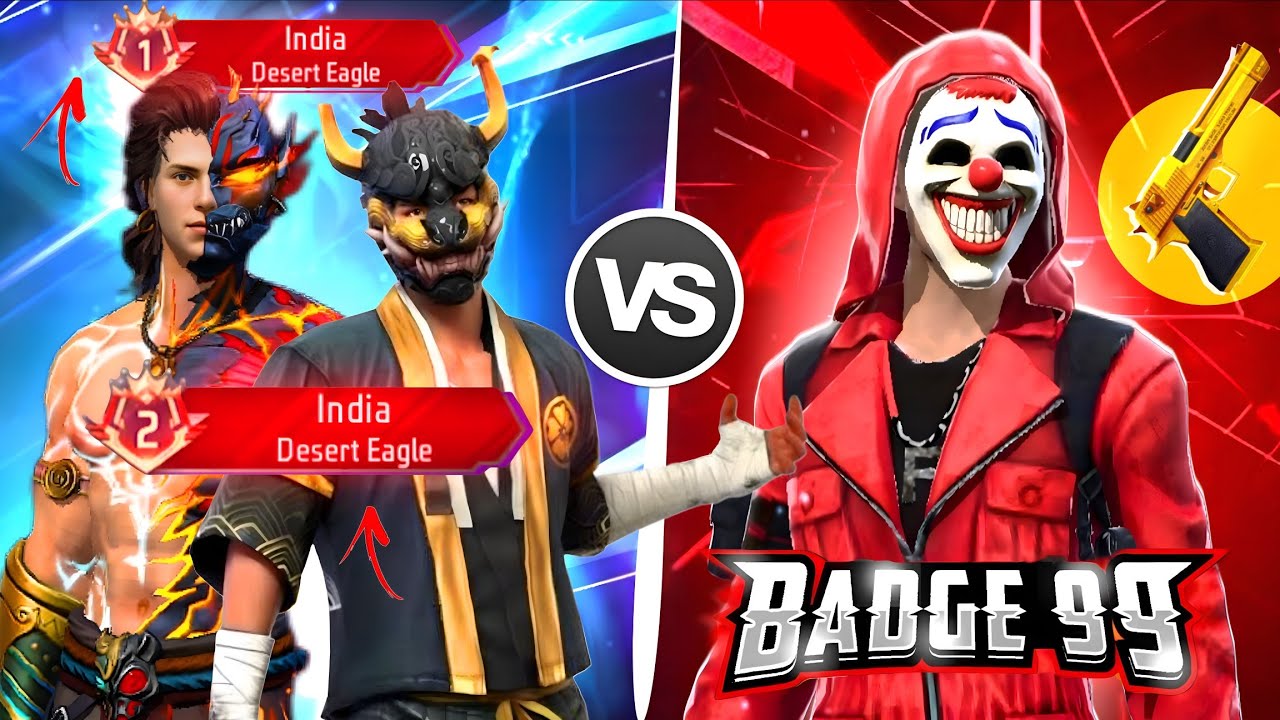 India's Top Desert Eagle Players Vs Badge99 🔥 Free Fire