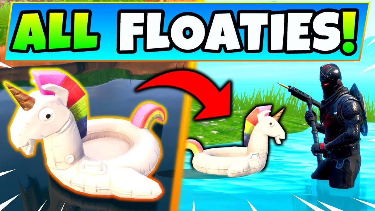 Fortnite UNICORN FLOATIES LOCATIONS: ALL Search Unicorn Floaties Swimming Holes(14 Days of Summer)