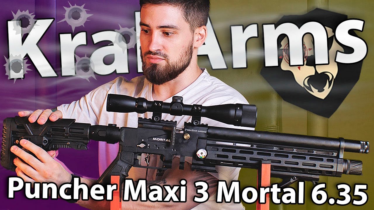 PCP Kral Puncher Maxi 3 Mortal 6.35 мм (пластик, складной) видео обзор