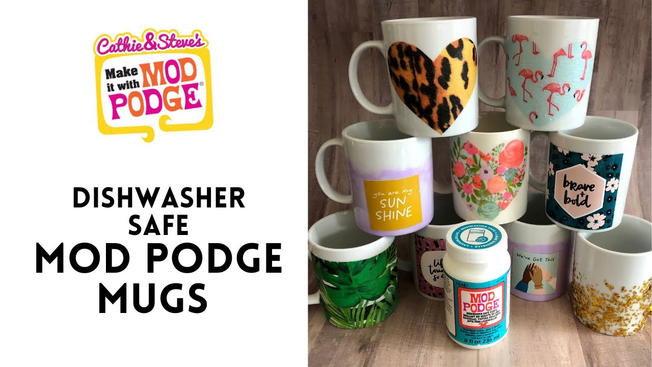 How to Make Mugs with Dishwasher Safe Mod Podge