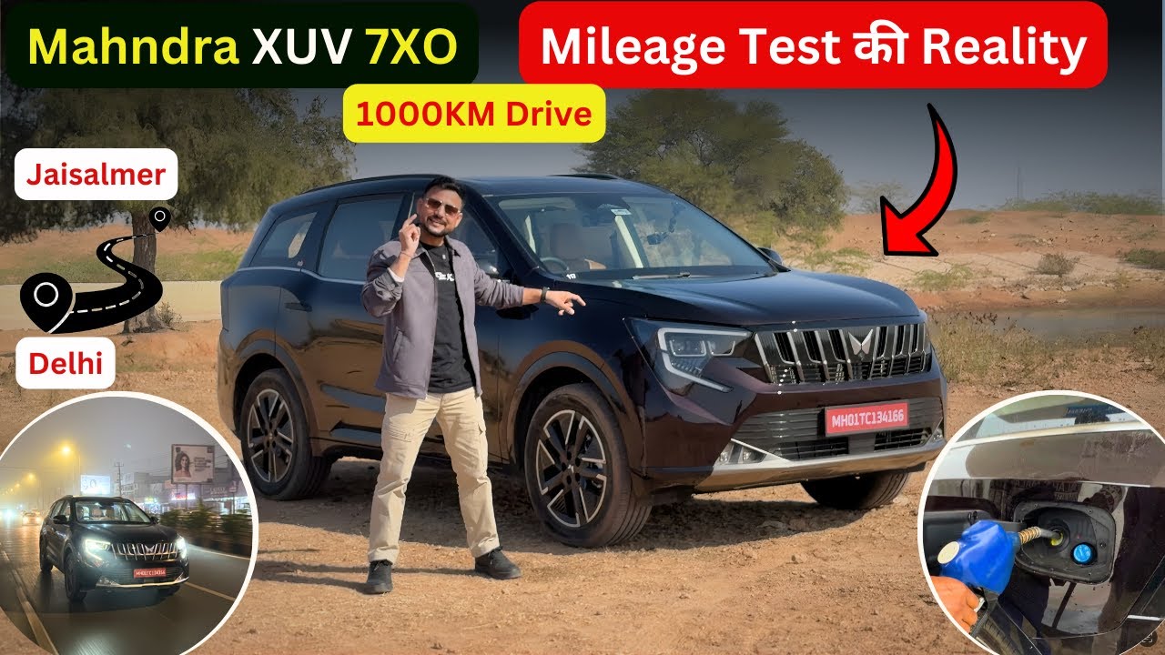 Mahindra XUV 7XO Mileage Test & Night Drive Review 🌙 1000KM Road Trip 🛣️ Jaisalmer to Delhi 🔥