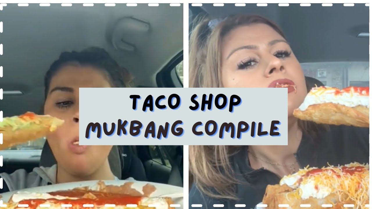 “REQUESTED VIDEO” || TACO SHOP MUKBANG ASMR COMPILE || SWEETIESNACKET || FLAUTAS CHEESE SALSA BEANS