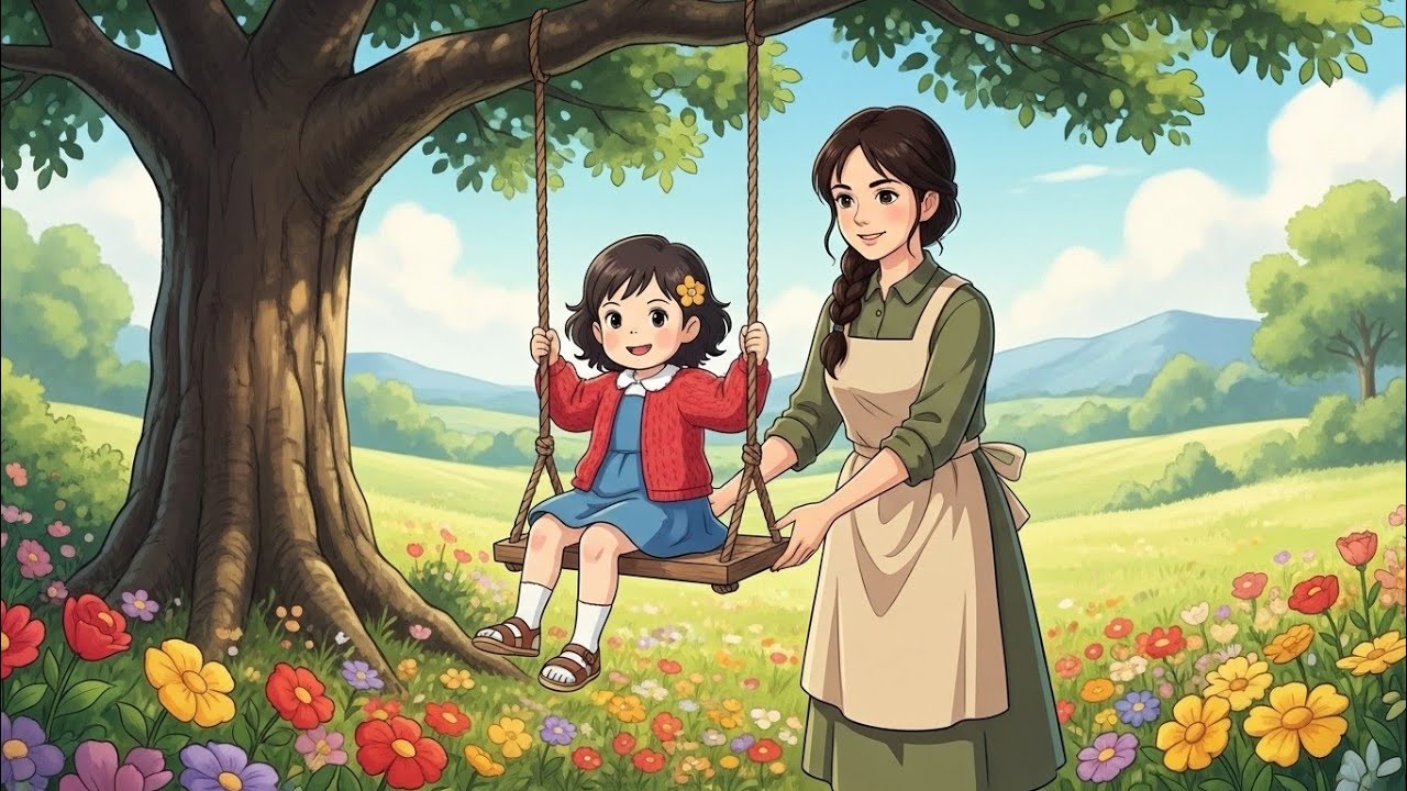 Jhoola Under the Old Tree🌺🌼🌻 | A Quiet Summer Afternoon 🍃| Ghibli style | The silent shelter