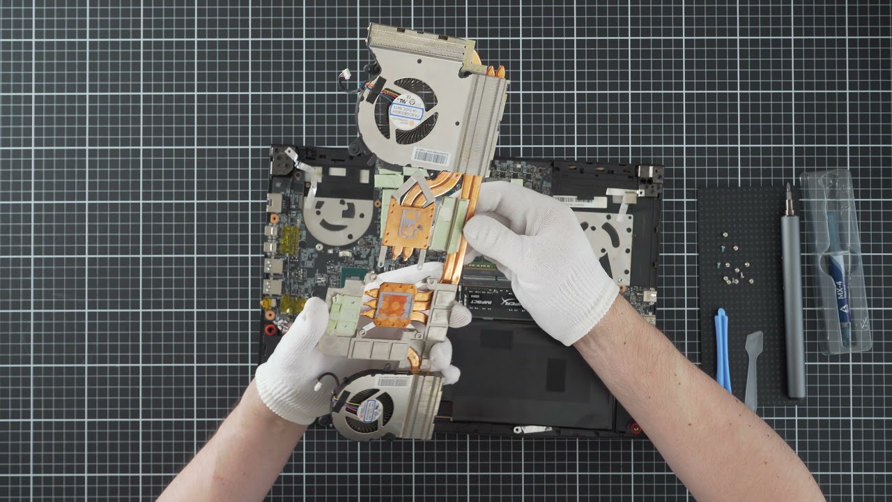 Замена термопасты в MSI GF65