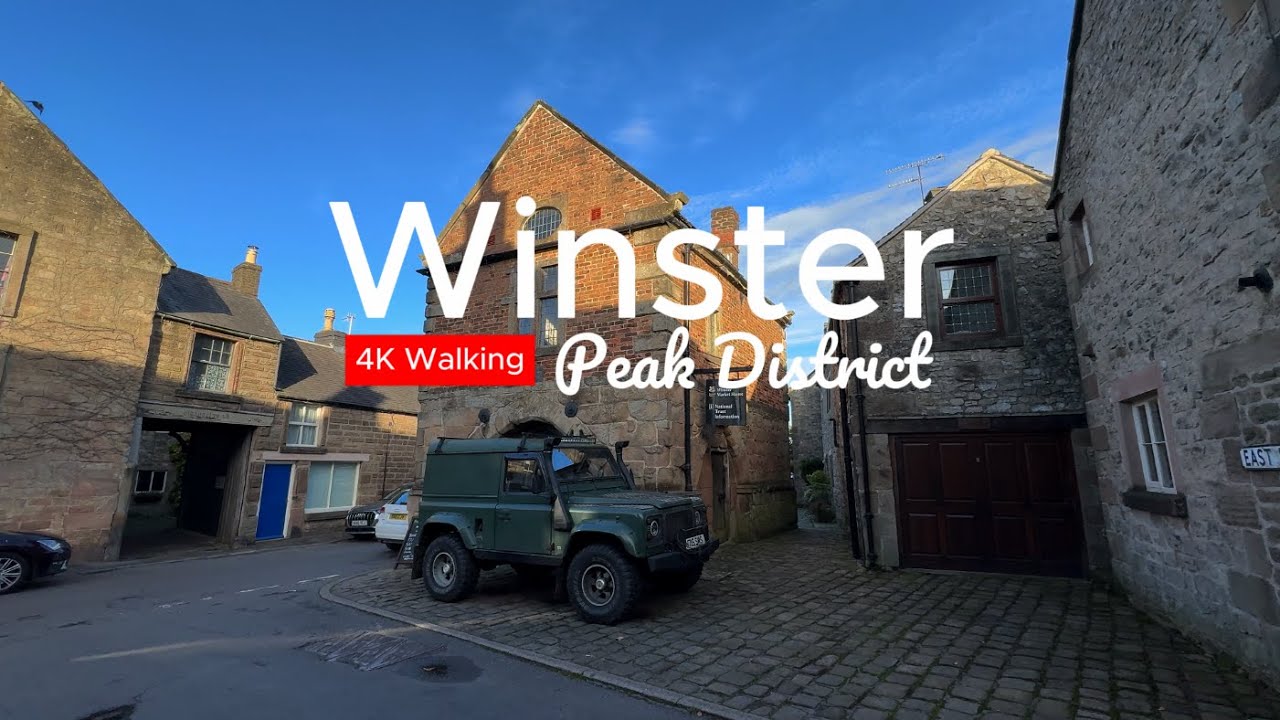 Winster, Peak District, United Kingdom | A serene afternoon walk through Winster Village |4K Walking