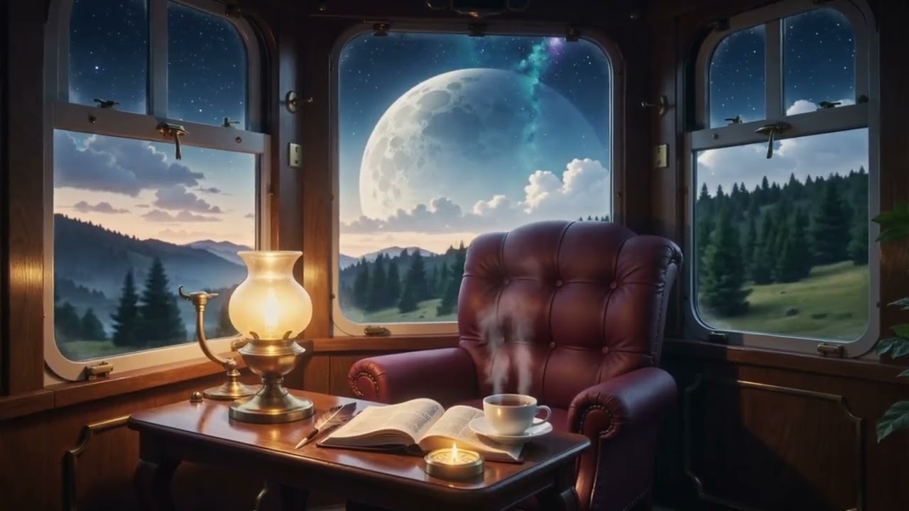 The Midnight Carriage to the Citadel | Ghibli Style Magical Train Journey (1 Hour)