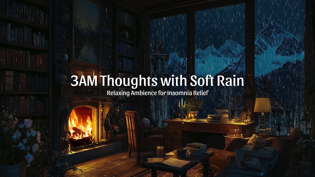 3AM Thoughts with Soft Rain 🌧️ Relaxing Ambience for Insomnia Relief