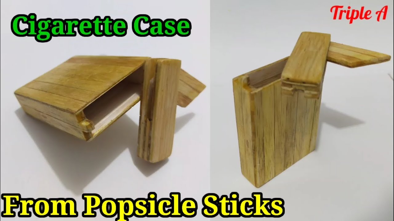 How to Make Popsicle Sticks Cigarette Case. DIY