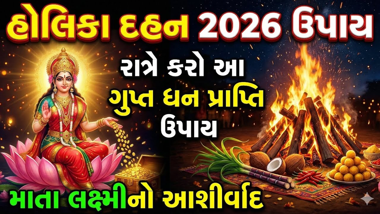હોલિકા દહન રાત્રે કરો આ ગુપ્ત ધન પ્રાપ્તિ ઉપાય | Holika Dahan 2026 Upay | Holika Dahan Puja Vidhi
