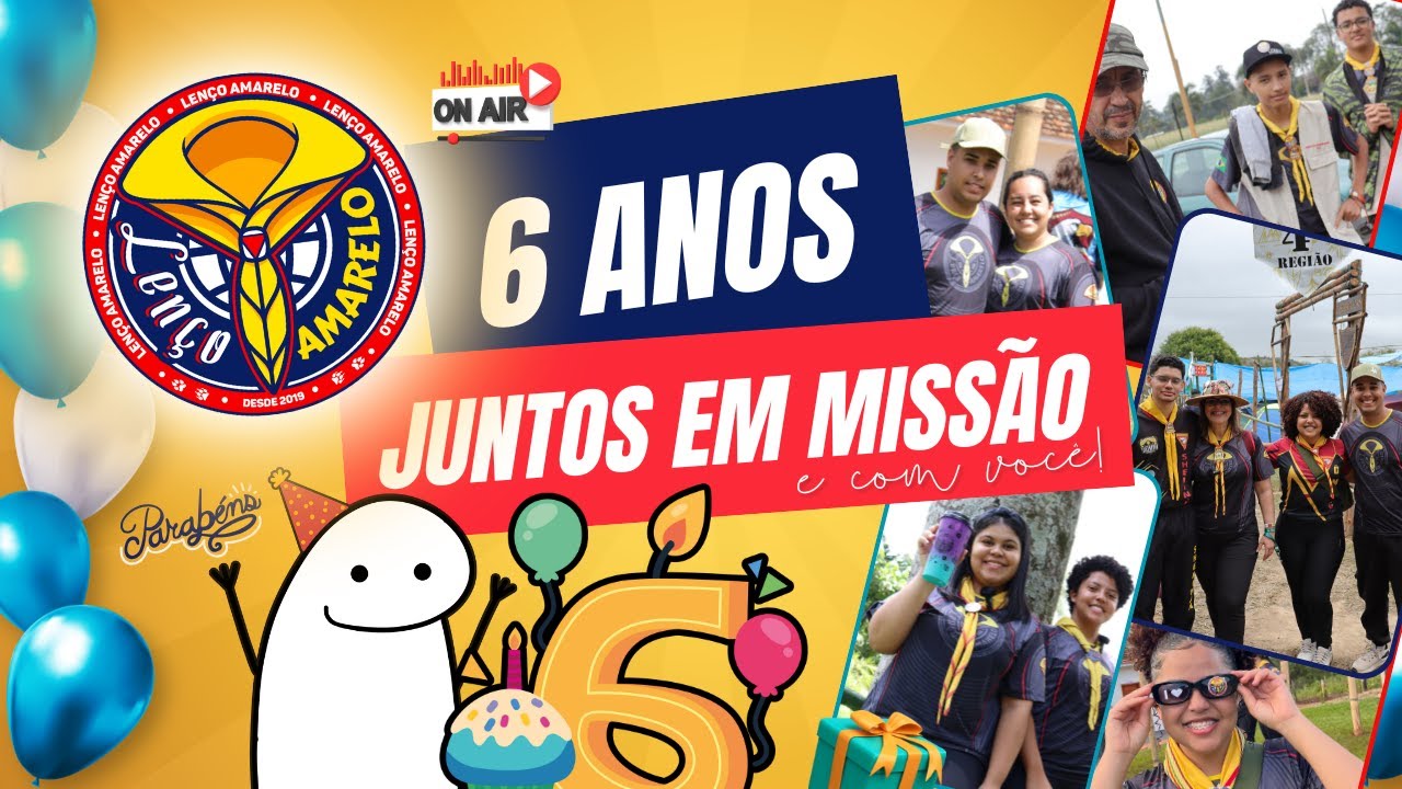6 anos de história, 6 anos de bênçãos! Comemore com a gente AO VIVO Hoje 20h00 