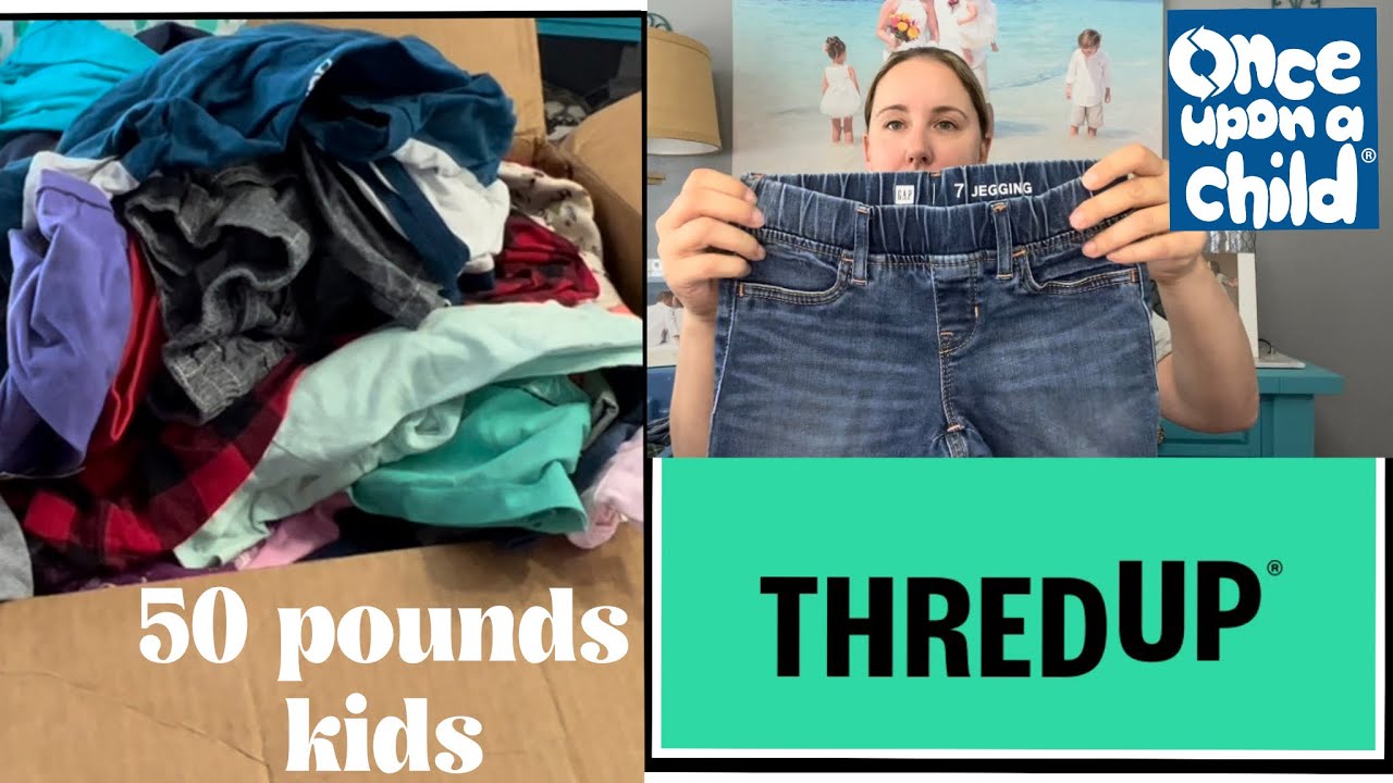 ThredUp 50 Pounds Mystery Rescue Kids Box Unboxing AND Trade In To Buy Sell Trade!