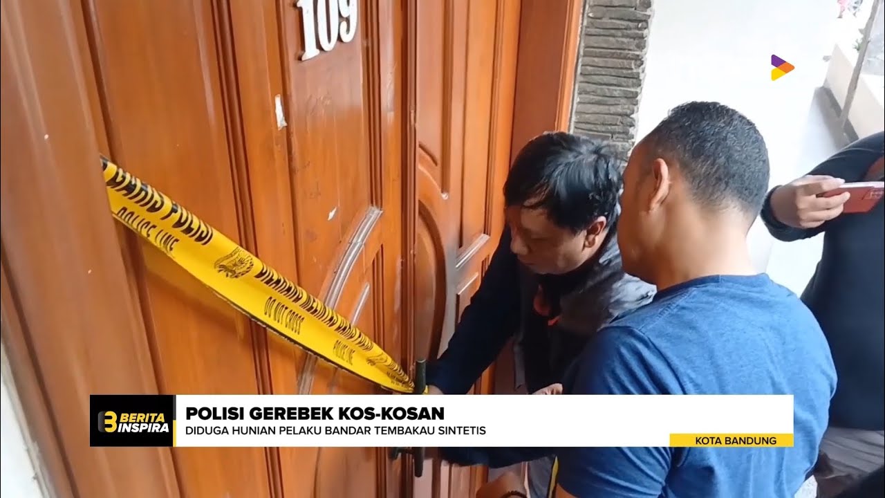 KAMAR KOST YANG DIJADIKAN RUMAH PRODUKSI GANJA SINTETIS DIGEREBEK POLRESTABES BANDUNG
