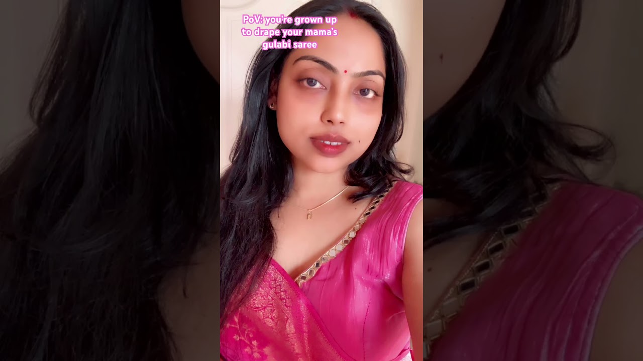 Pretty in pink, perfect in poise 🌸 #TraditionalBeauty #gulabisadi #trending #viralreels #ootd #love