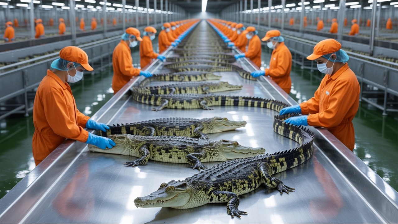 Inside the Crocodile Leather Factory &mdash; How Raw Hides Become Luxury Material (Full Process)