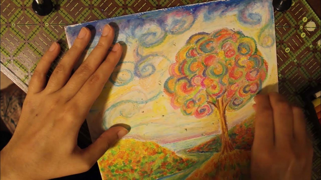 Cheap Oil Pastels Impressionistic Landscape Painting
