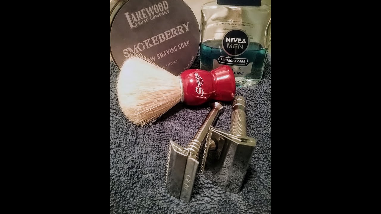 Shave Video # 355 Atelier Durdan Vestige vs Wolfman WR3 Gem Style Razors