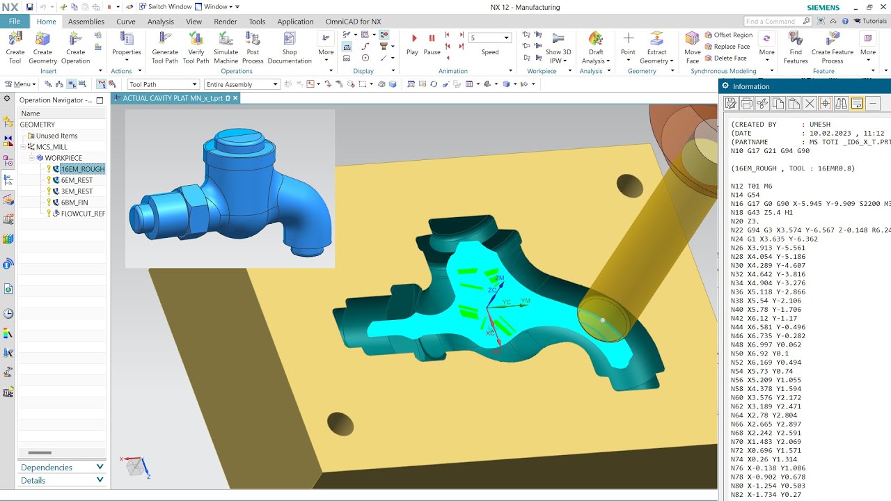 #NX CAM #TAP CAVITY