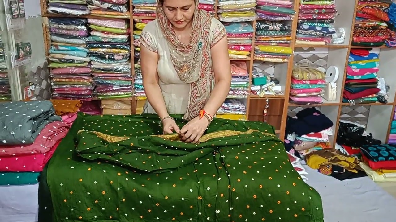 Barik bandhej suit 🥻 cotton dupatta 🧣 order no 8708587043☎️👈 price 1450🤗 deep cloth house 🏡 masudpur