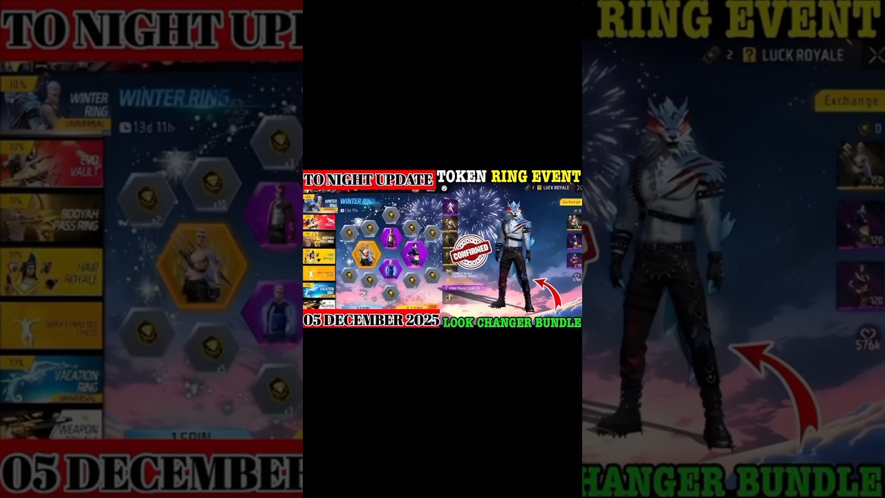 Next Universal Token Ring Event | Free Fire New Event Today | Winter New Ring Event Kab Aayega FF