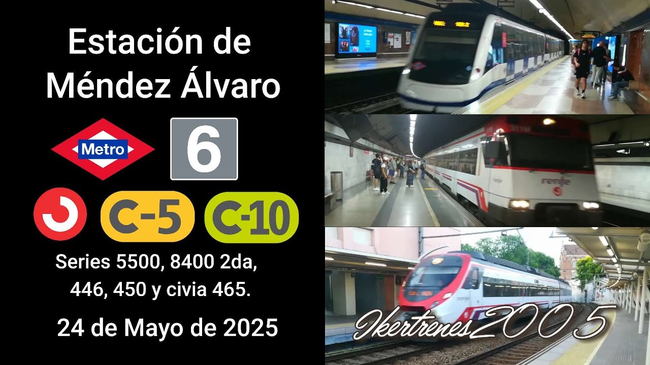Metro de Madrid L6 y Renfe Cercanías C5 y C10 | Estación Méndez Álvaro