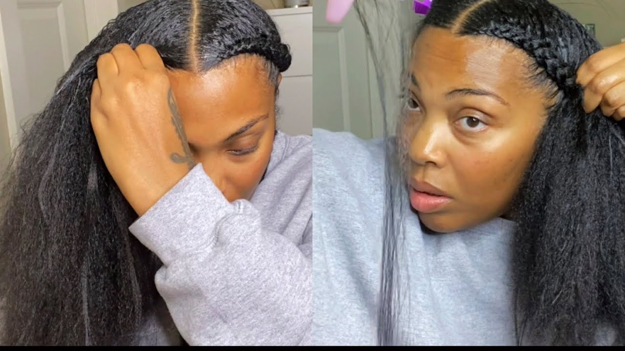 The Best Way To Do 2 Feed In Braids On Thick Natural Hair!!