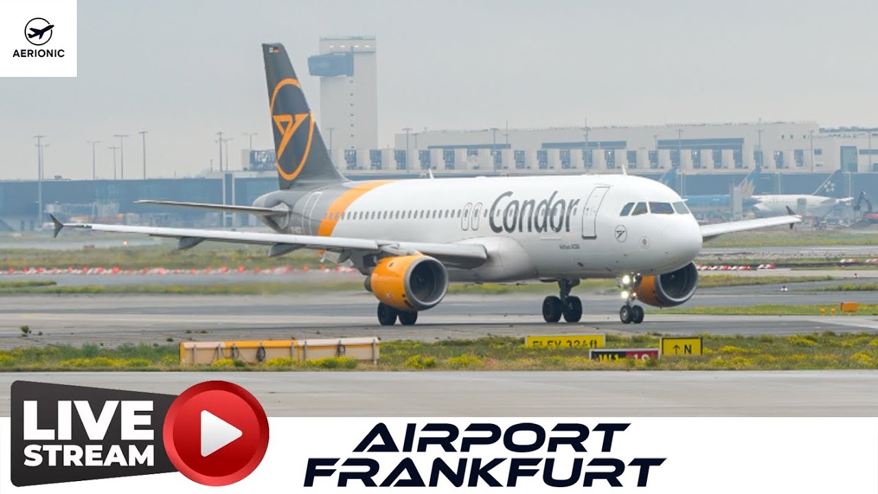 ✈️ LIVE 4K Frankfurt Airport (FRA) — Cloudy Skies: Runway 18 Departures West & Center | 22 Oct 2025