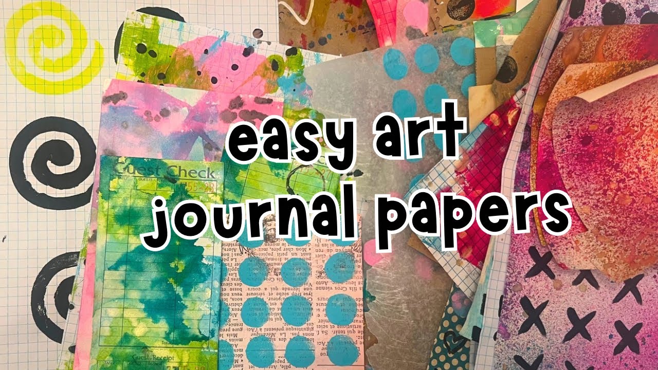 Easy ART JOURNAL PAGES | Art Journaling for Beginners | MARK MAKING