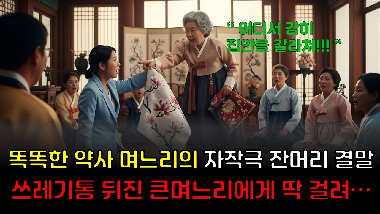 똑똑한 약사 며느리의 자작극 잔머리 결말! 시어머니 알레르기 도발해 큰동서 내쫓으려다 쓰레기통 뒤진 맏며느리에게 딱 걸려 제 발 찍은.../ 복수사연 / 고부사연 / 반전사연