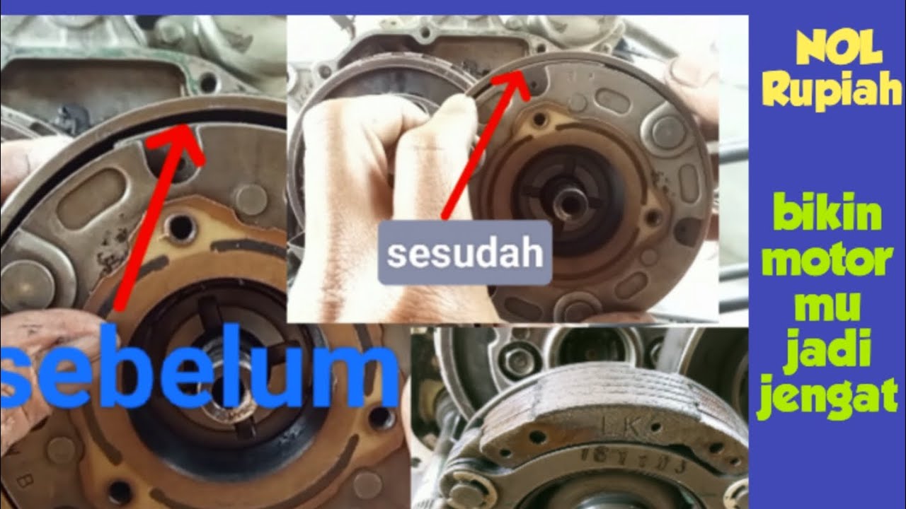 Tips;akali kampas ganda Revo injeksi,karisma,Suprax, Supra Fi yang sudah aus rasa baru Joss
