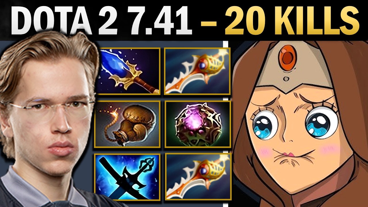 Mirana Dota 2 7.41 with 20 Kills and Rapier - Dota 2 Gameplay