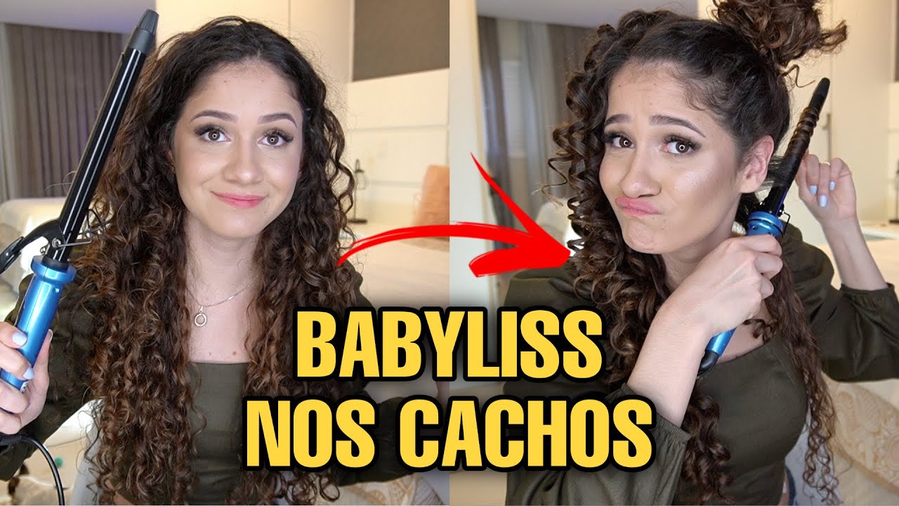 FIZ BABYLISS POR CIMA DO MEU CABELO CACHEADO! DEU CERTO? 😱