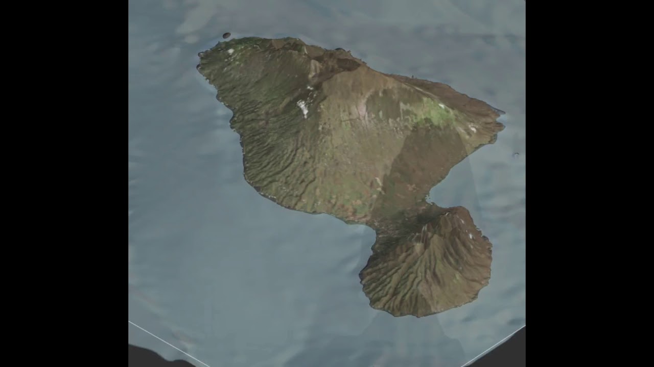 Hawaiian Islands: A 3D fly-by created with Rayshader