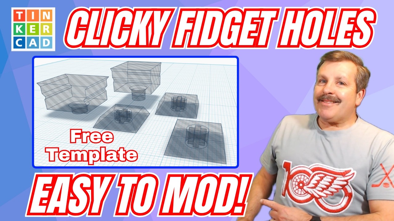Специальные отверстия для фиджетов Tinkercad Clicky: подходят к любой марке! 💯🤯