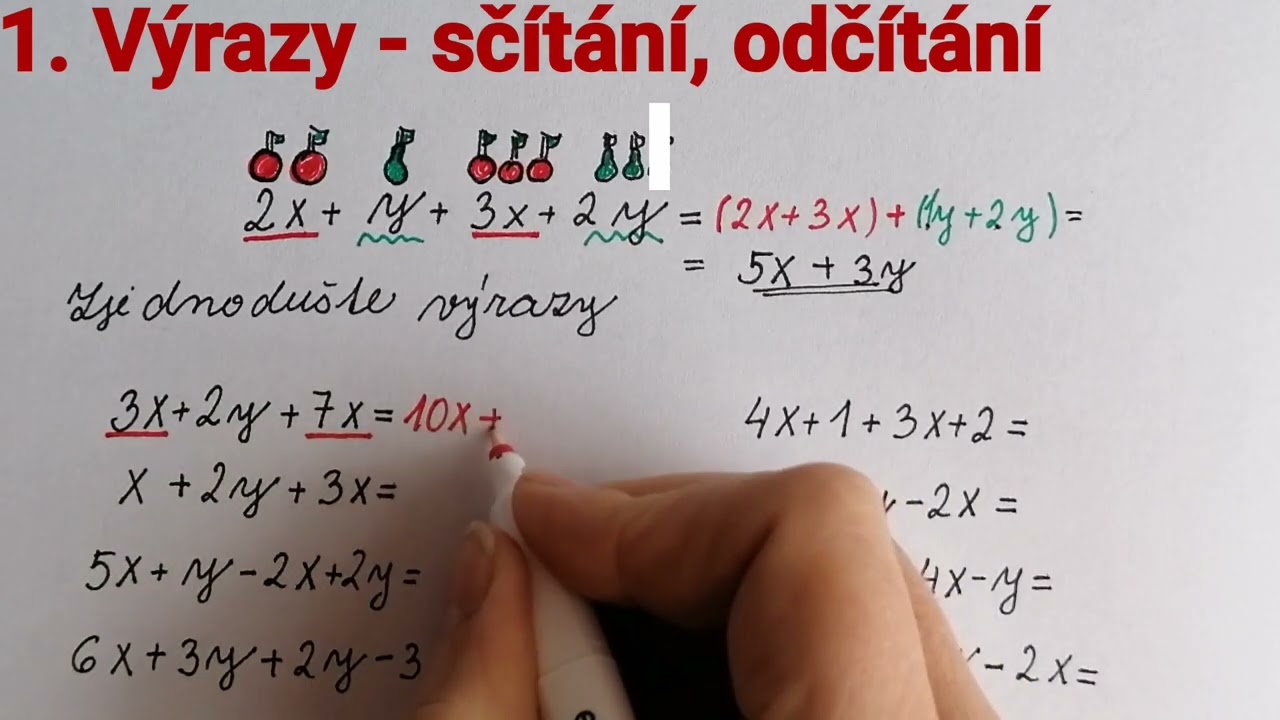 1. Sčítání a odčítání výrazů