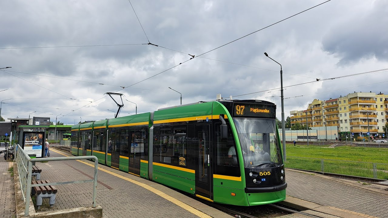 MPK Poznań | Linia 97 | Siemens Combino #505 | Kierunek Piątkowska przez Most Teatralny