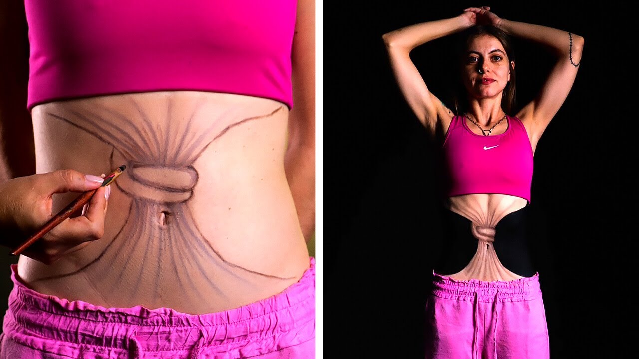 Transform your Body into Mind-blowing Optical illusions