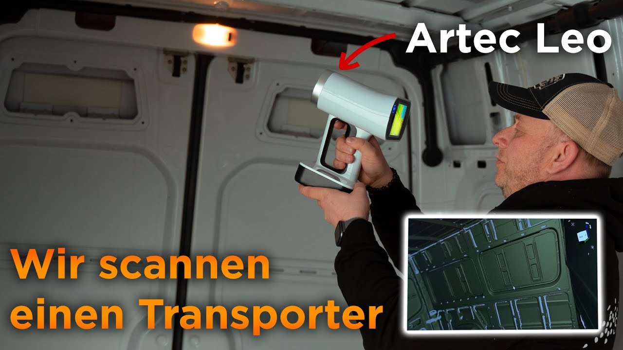 Wir scannen einen Transporter mit den Artec Leo / Handscanner, Punktwolken, Software