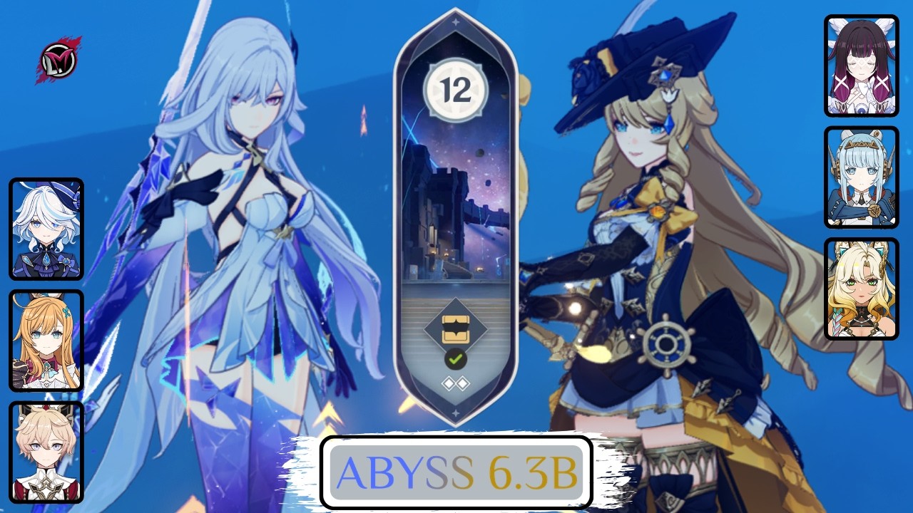 C0 R1 Skirk & C0 R1 Navia | Spiral Abyss 6.3B ~ Floor 12 | Genshin Impact Luna V