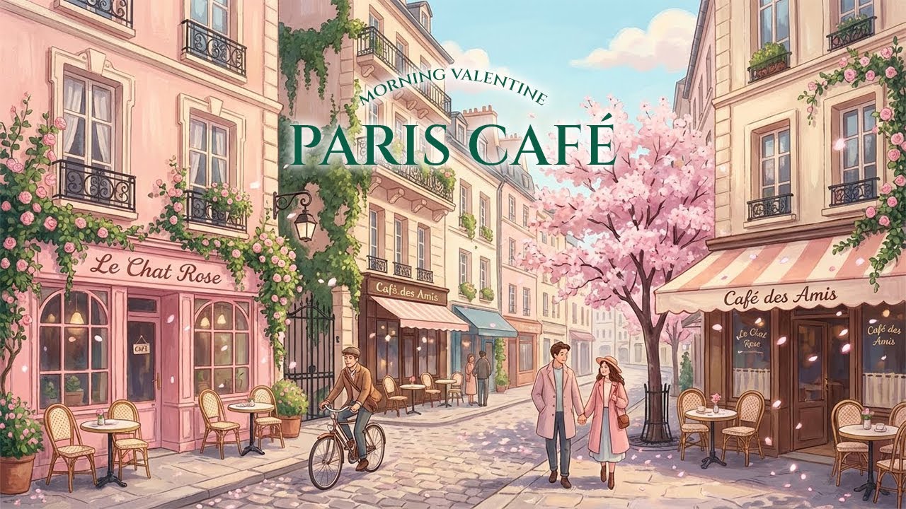 𝐏𝐀𝐑𝐈𝐒 𝐂𝐀𝐅𝐄́ 🗼 French Instrumental Music — Coffee Playlist | Morning Cafe Valentine's Day