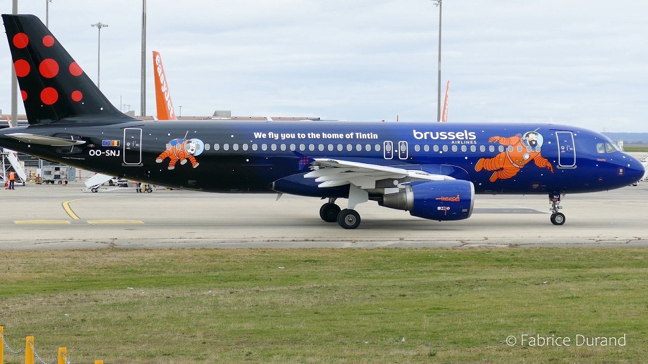 OO-SNJ - A320-214 - Brussels Airlines (Tintin Gravity Livery) Lyon Saint-Exupéry Airport [LY/LFLL]