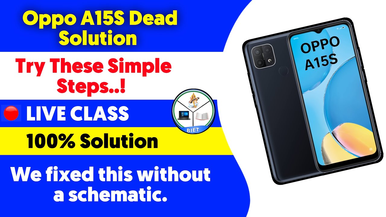 Oppo A15s Dead Solution in Tamil ? Try These Simple Steps! BIET Institute salem