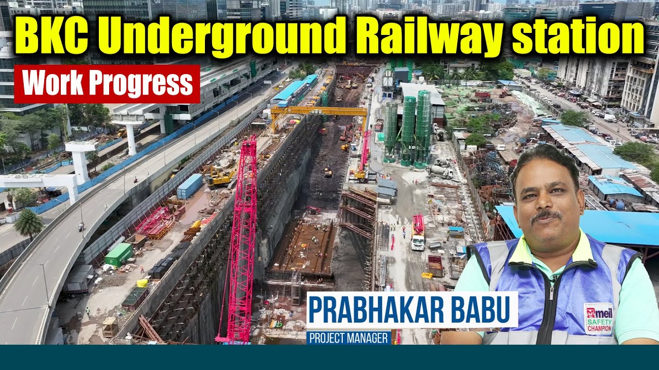 Bandra - Kurla Complex High Speed Railway Station Work Progress | Megha Engineering