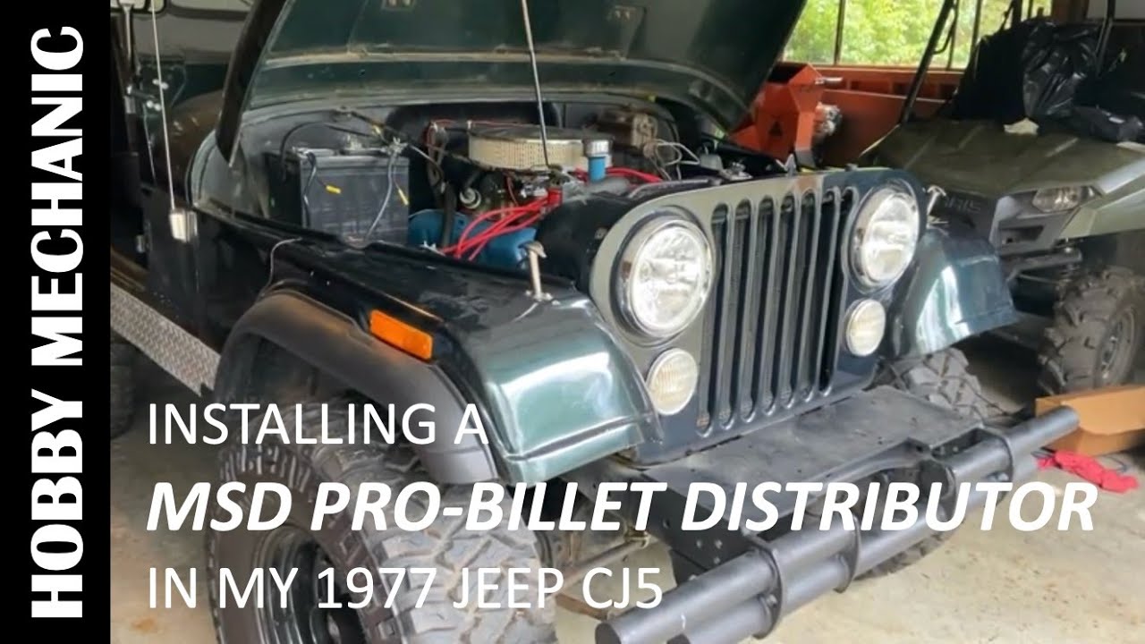 Jeep CJ5 с системой зажигания AMC 304 MSD: установка распределителя зажигания MSD Pro-Billet HEI ...
