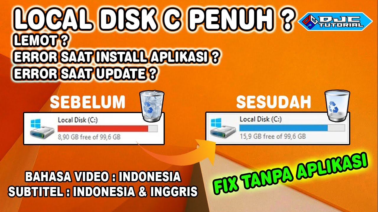 LOCAL DISK C PENUH! Cara Membersihkan File Tidak Berguna & Cleanup Disk di Windows 8/8.1
